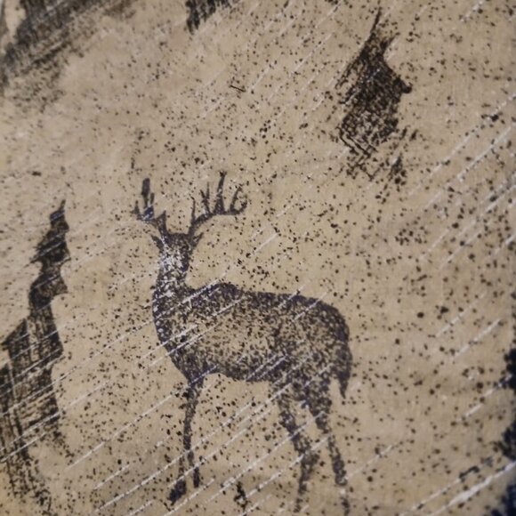 NEW Reusable Fabric Gift Bag Buck Deer Christmas Flannel double handle 10x6x4" - Picture 4 of 11